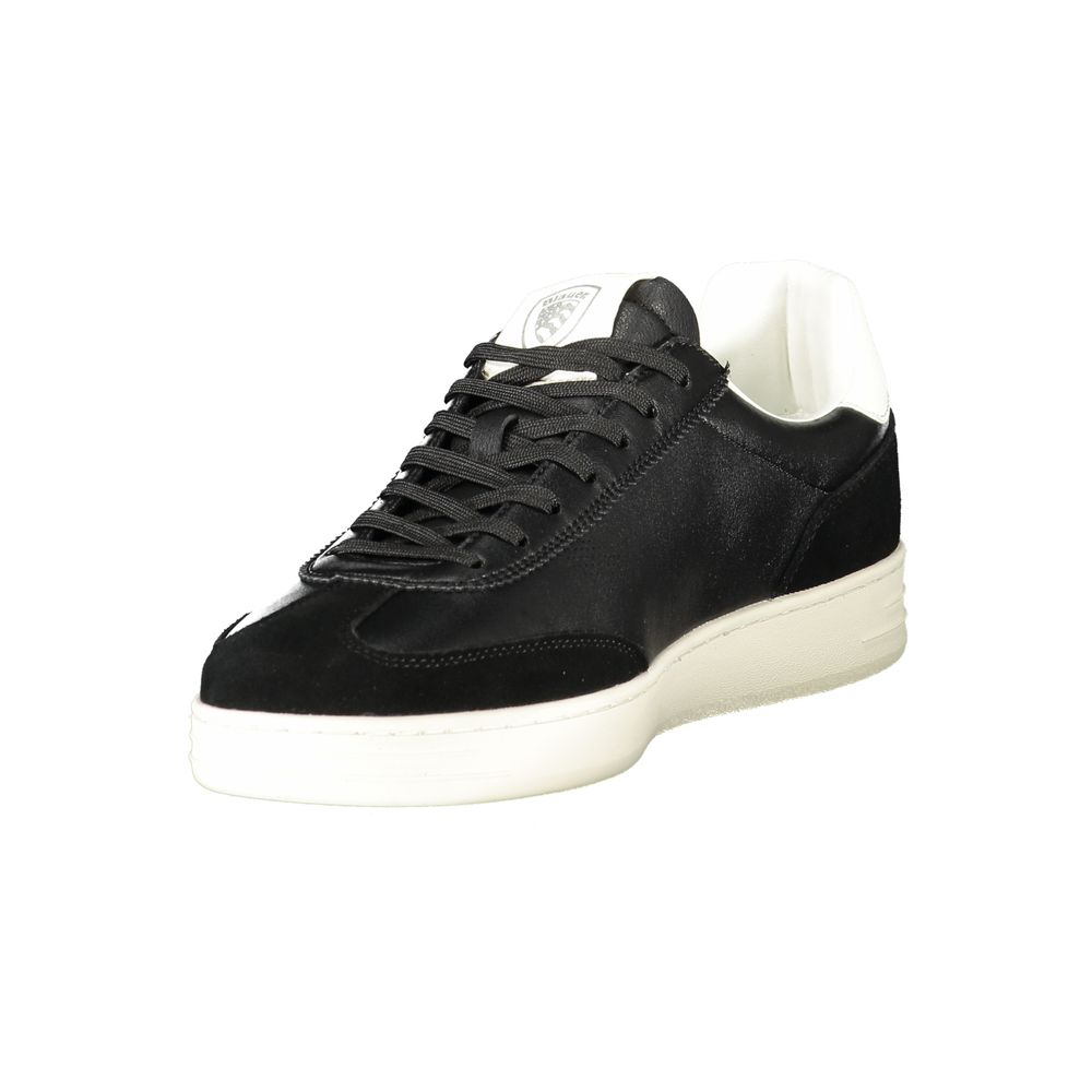 Blauer Schwarze Sportschuhe aus Polyester