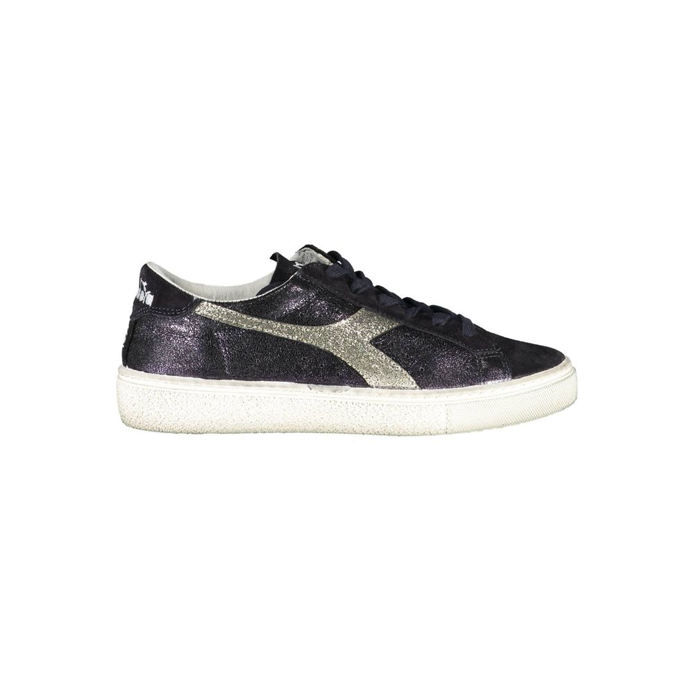 Baskets Diadora noires en cuir véritable