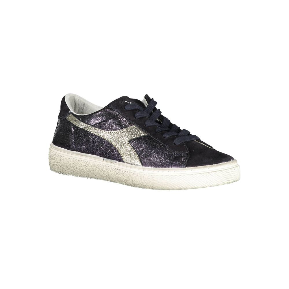 Baskets Diadora noires en cuir véritable