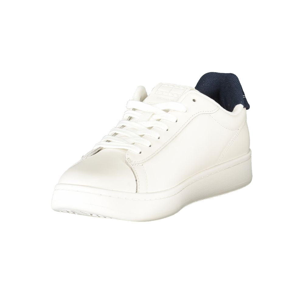 Tommy Hilfiger Men's White Polyurethane Sneakers