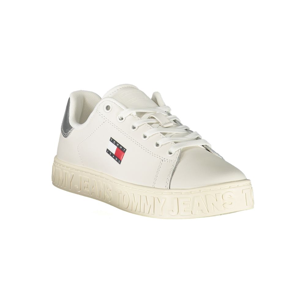 Baskets Tommy Hilfiger blanches en polyuréthane pour femme