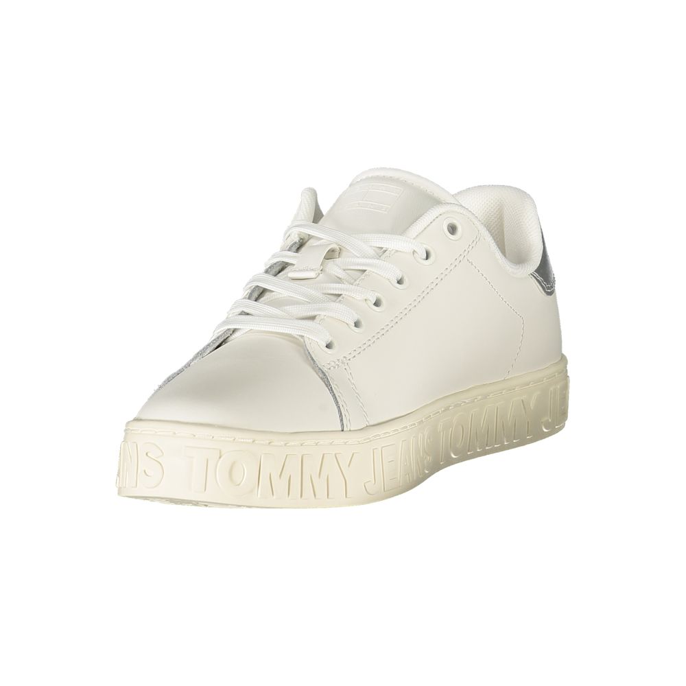 Baskets Tommy Hilfiger blanches en polyuréthane pour femme