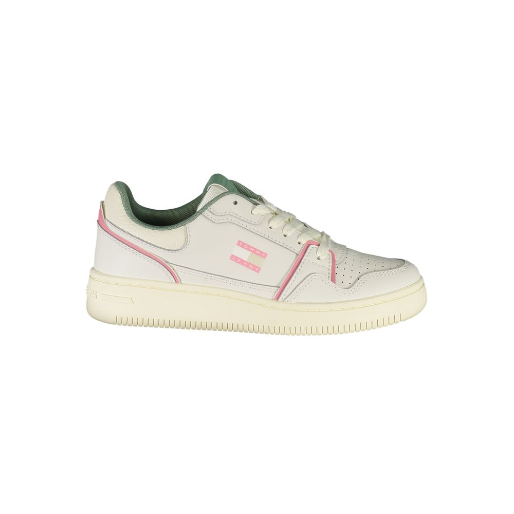 Tommy Hilfiger White Polyester Low-Top Sneakers