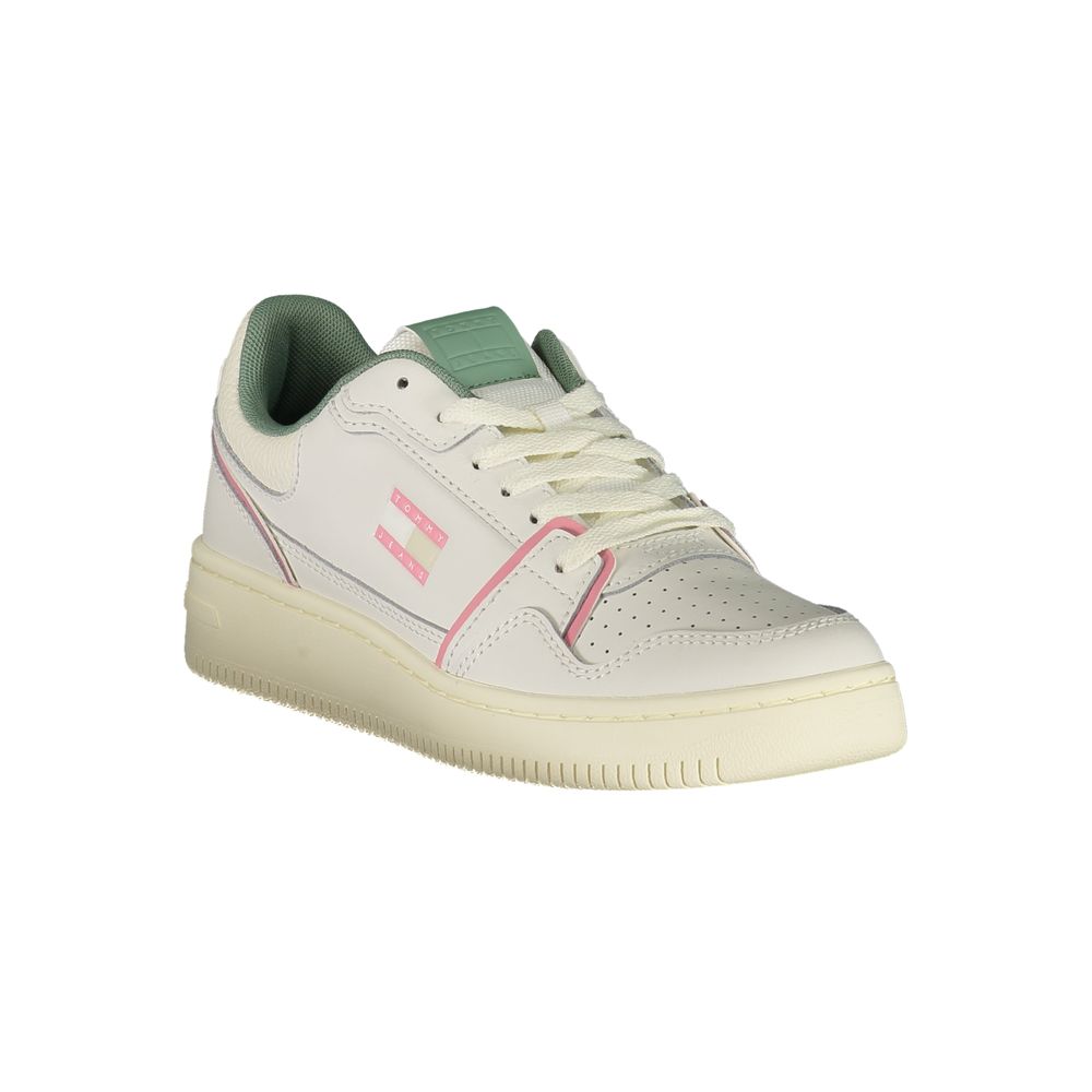 Tommy Hilfiger White Polyester Low-Top Sneakers