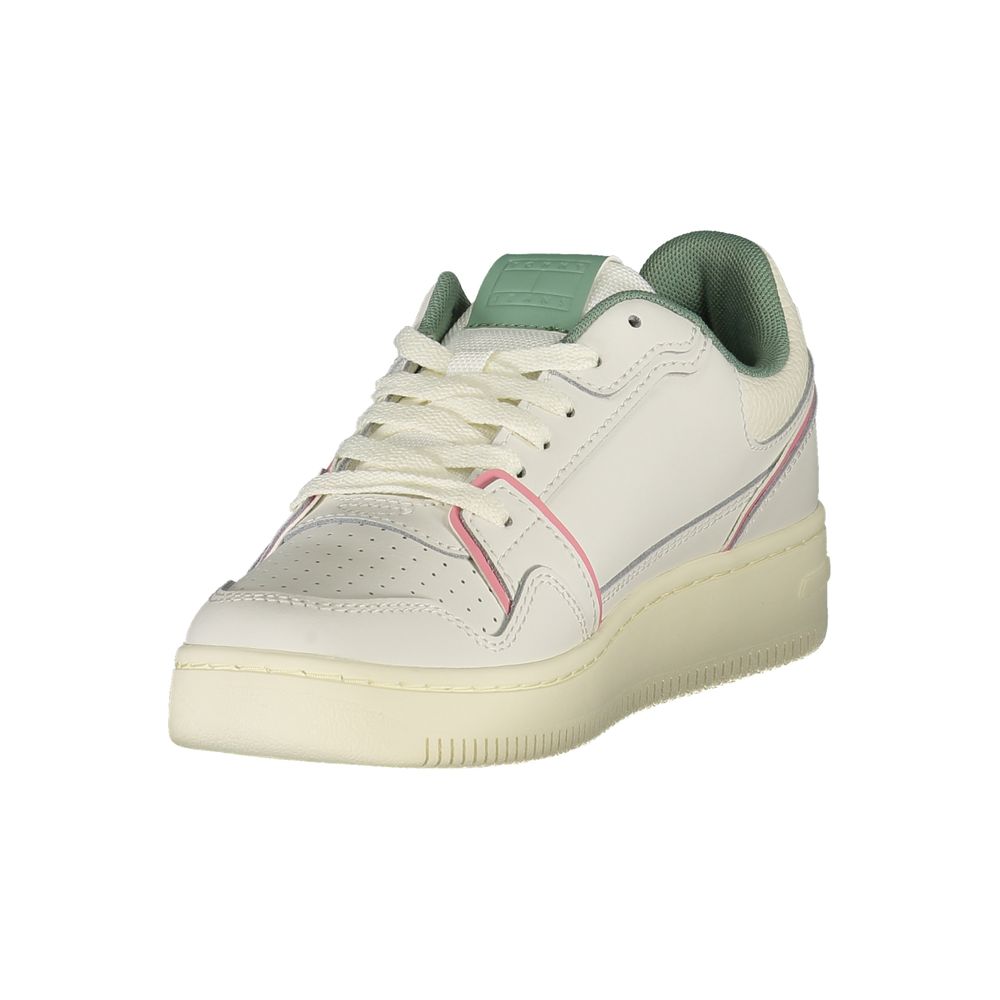 Tommy Hilfiger White Polyester Low-Top Sneakers