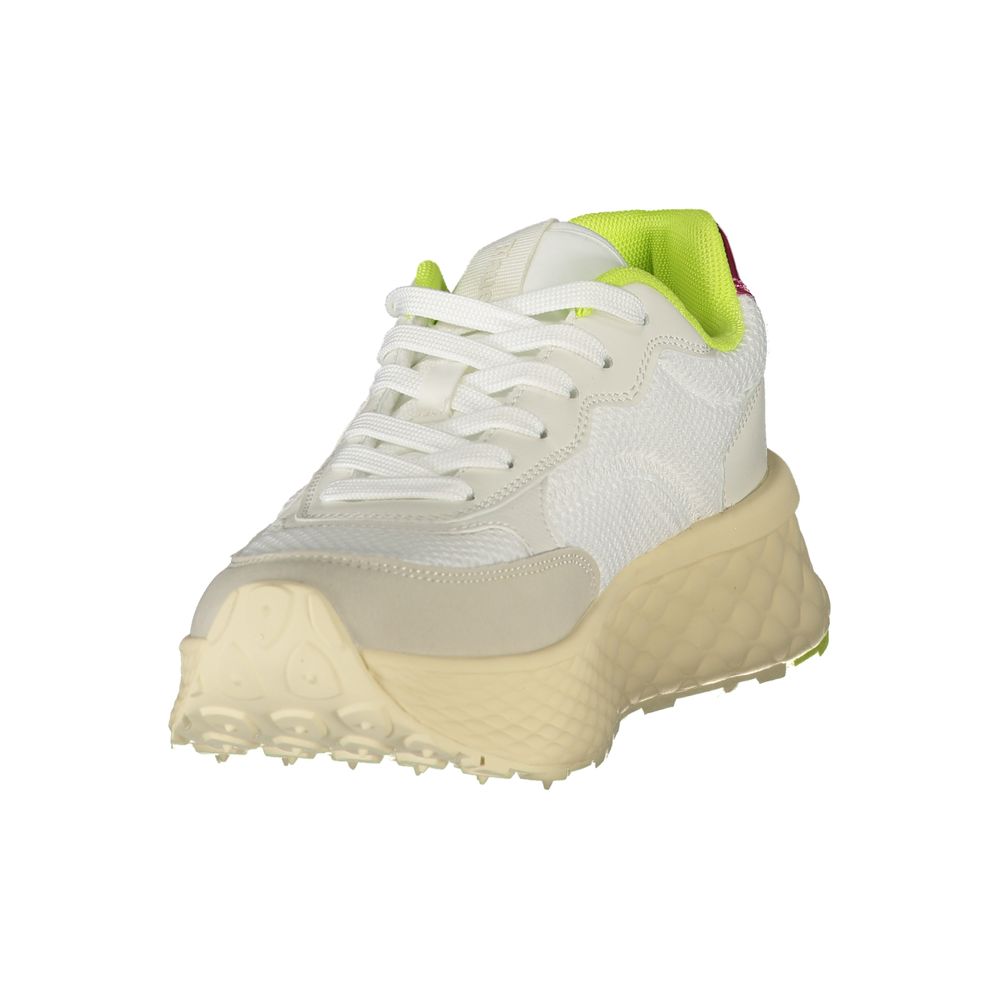 Baskets femme en polyuréthane bleu Bianco Poli