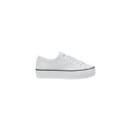 Calvin Klein Jeans Black and White Leather Platform Trainers