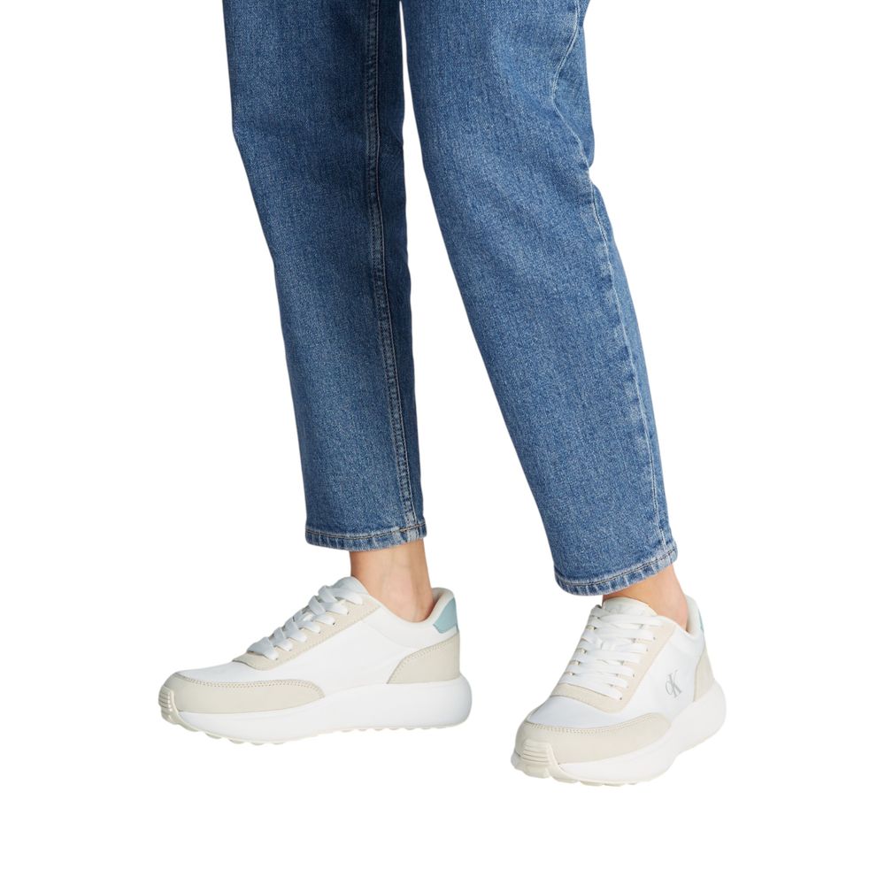 Calvin Klein Jeans Baskets de sport en cuir beige