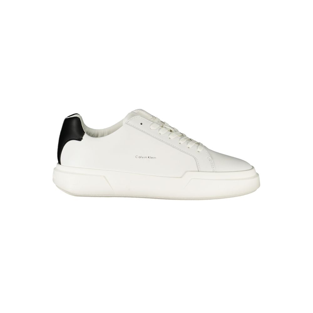 Calvin Klein White Leather Men's Sneakers