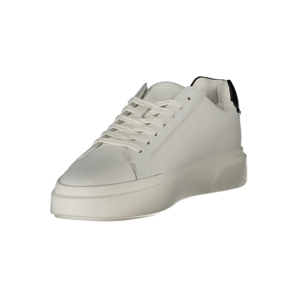 Calvin Klein White Leather Men's Sneakers