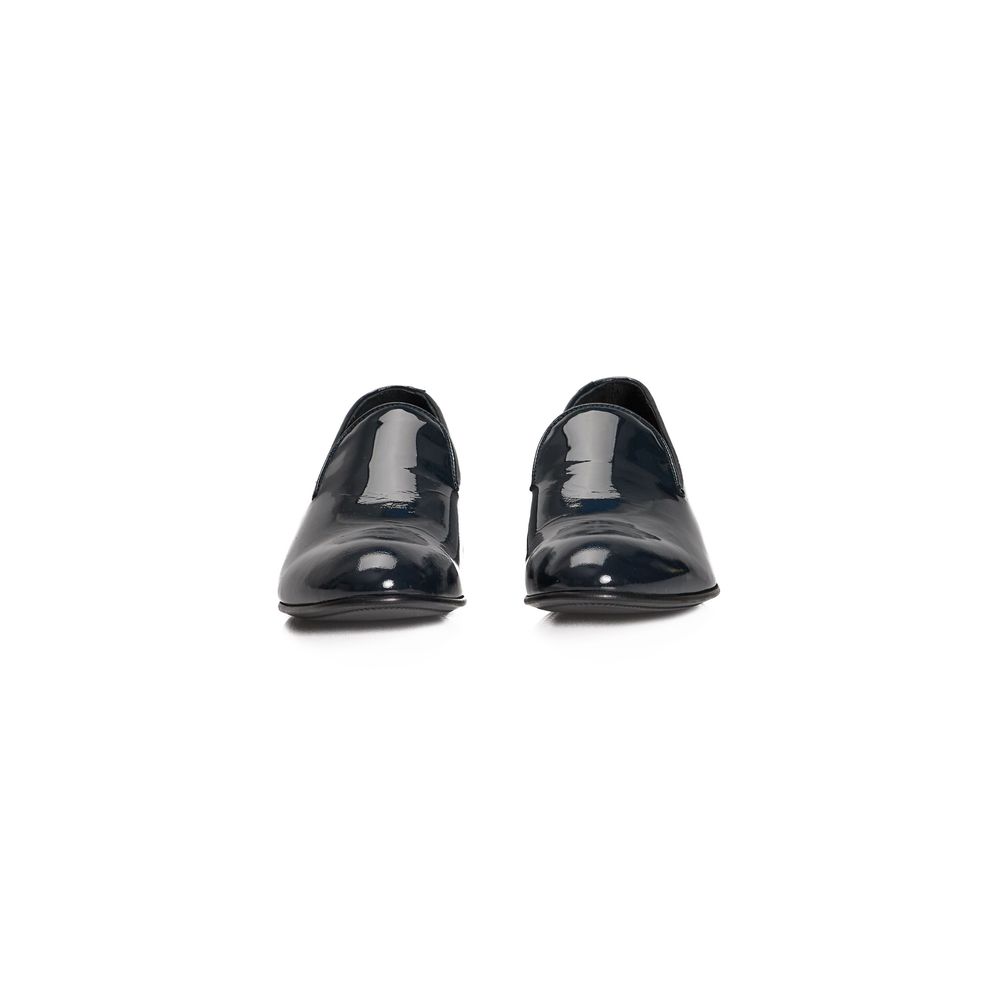 Mocassins Roberto Pepe de luxe en cuir de veau bleu pour homme