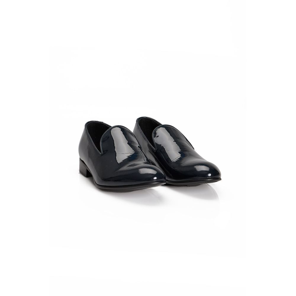 Mocassins Roberto Pepe de luxe en cuir de veau bleu pour homme