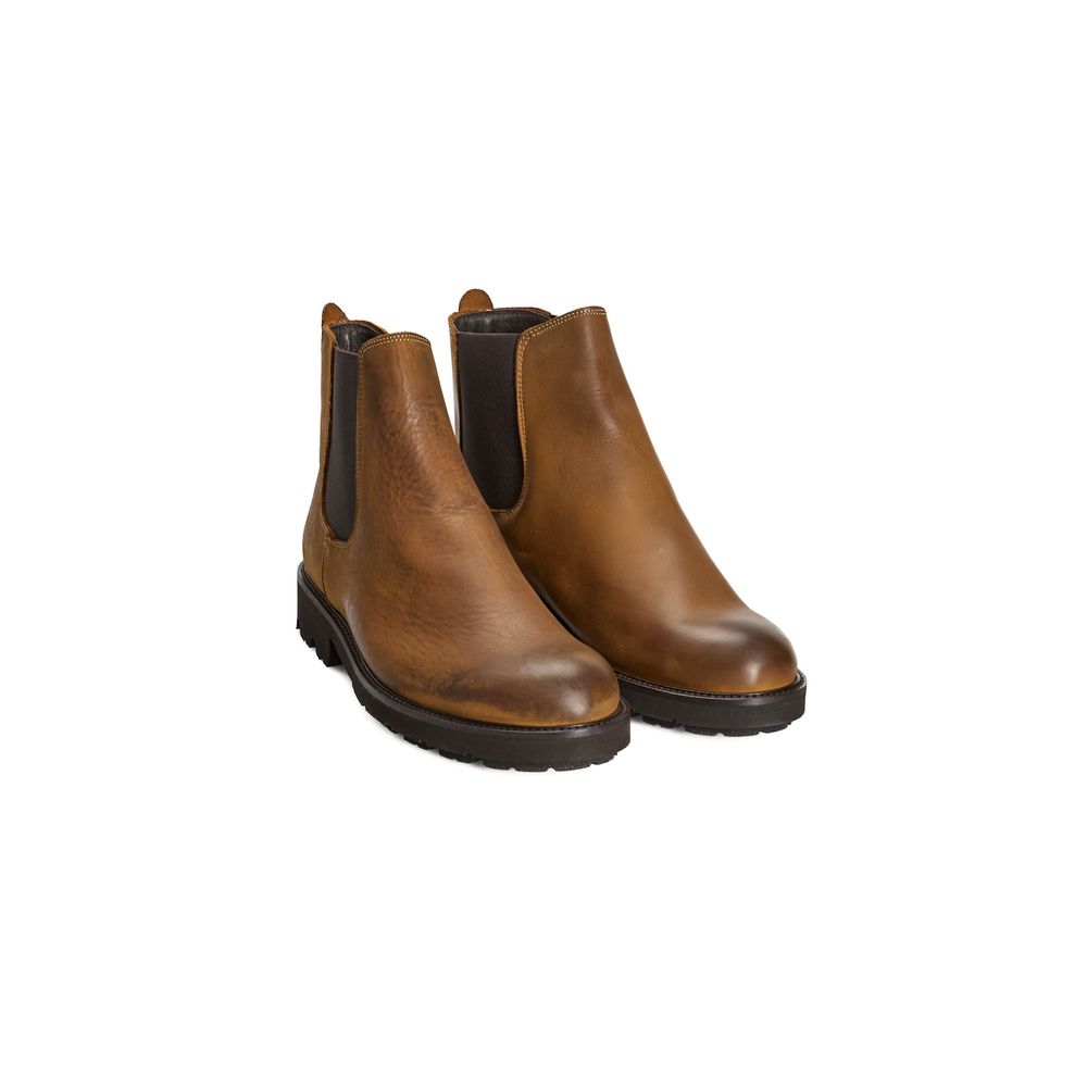 Bottes de luxe Roberto Pepe en veau marron pour homme