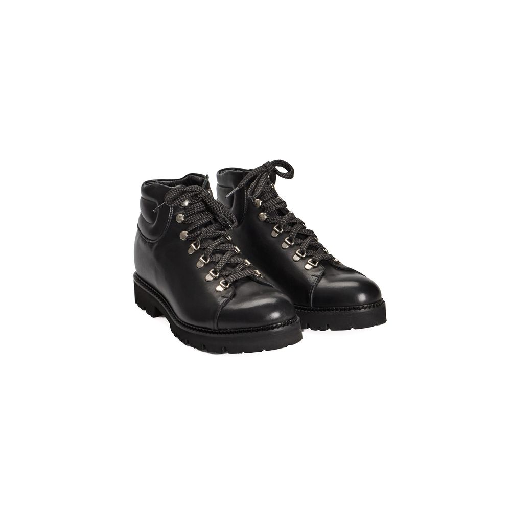Bottes Roberto Pepe Luxury pour hommes en cuir de veau noir
