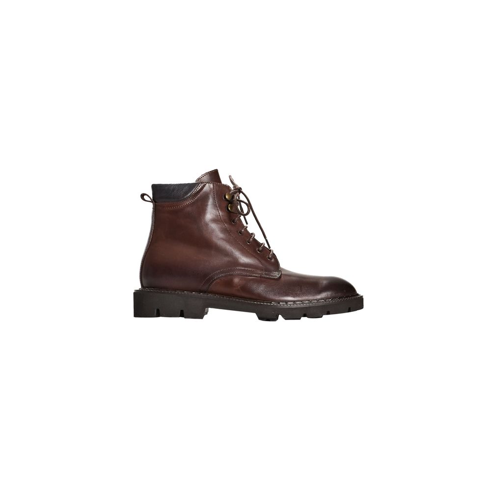 Bottes de luxe Roberto Pepe en cuir de veau marron pour homme