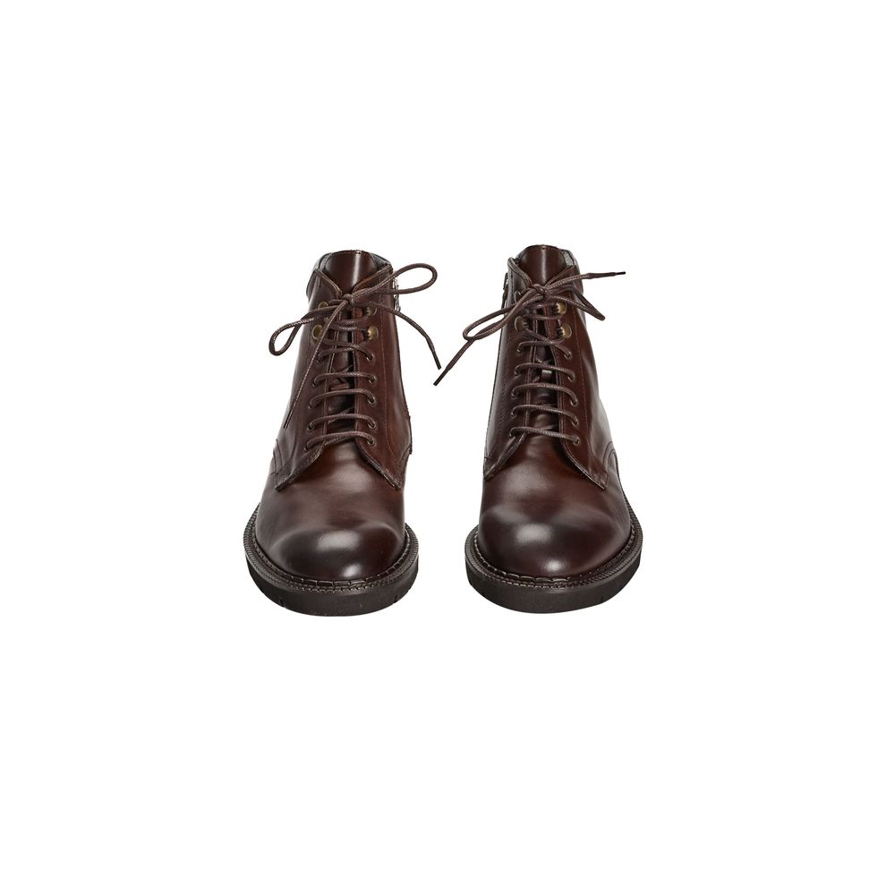 Bottes de luxe Roberto Pepe en cuir de veau marron pour homme