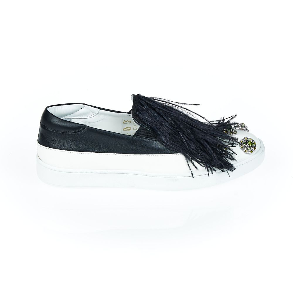Mocassins en cuir noir Mr&Mrs Italy pour femme