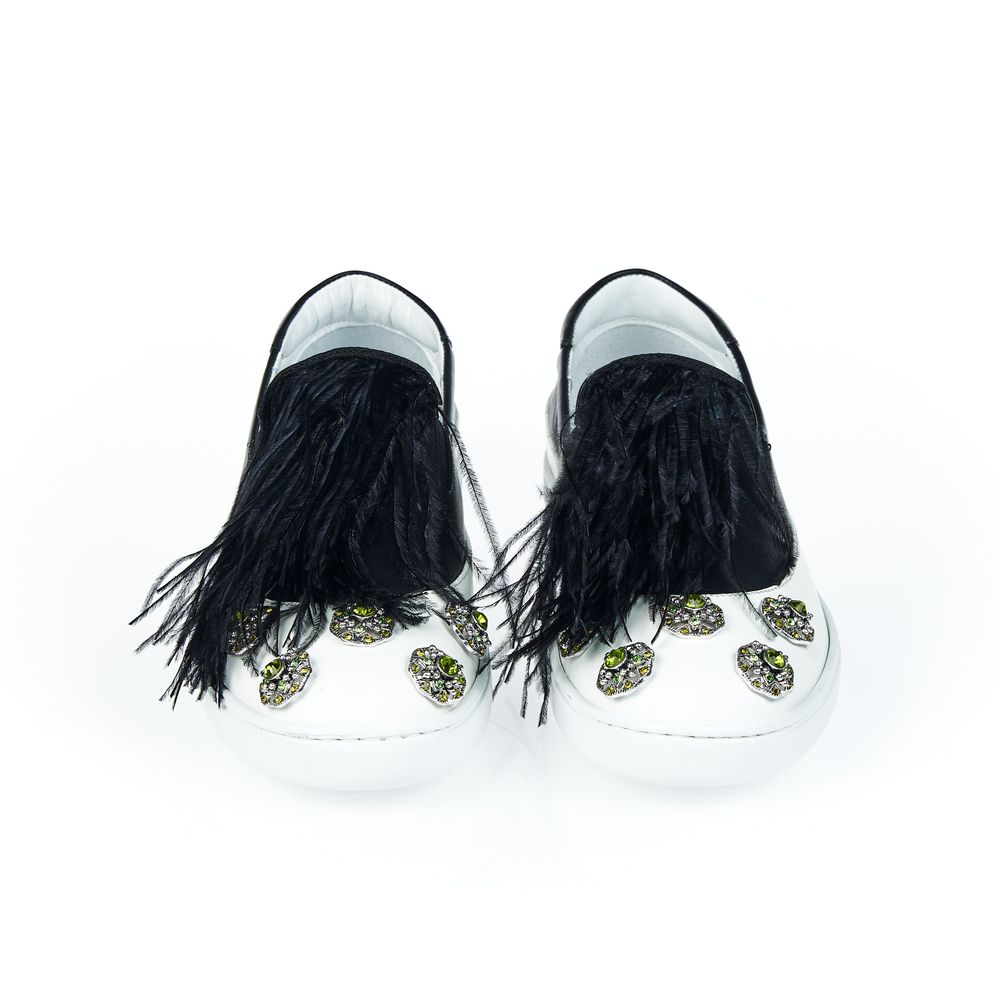 Mocassins en cuir noir Mr&Mrs Italy pour femme