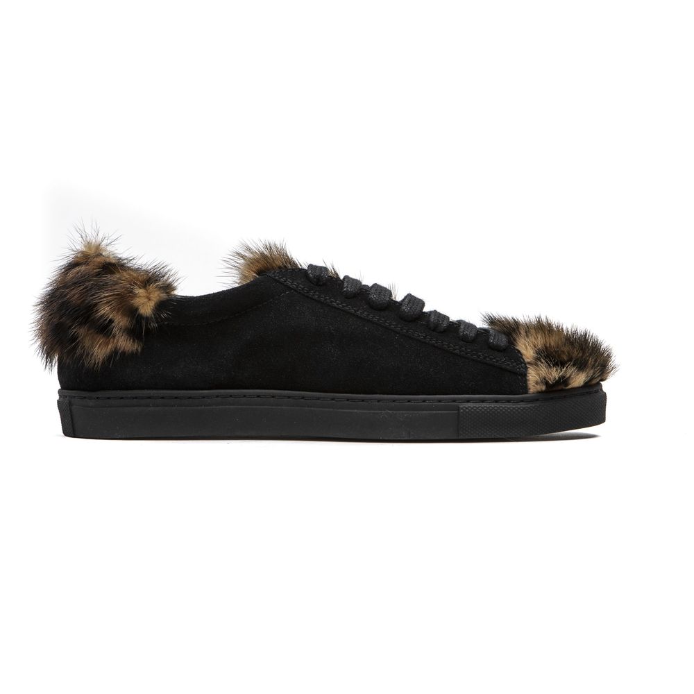 Baskets Mr&Mrs Italy en cuir véritable noir