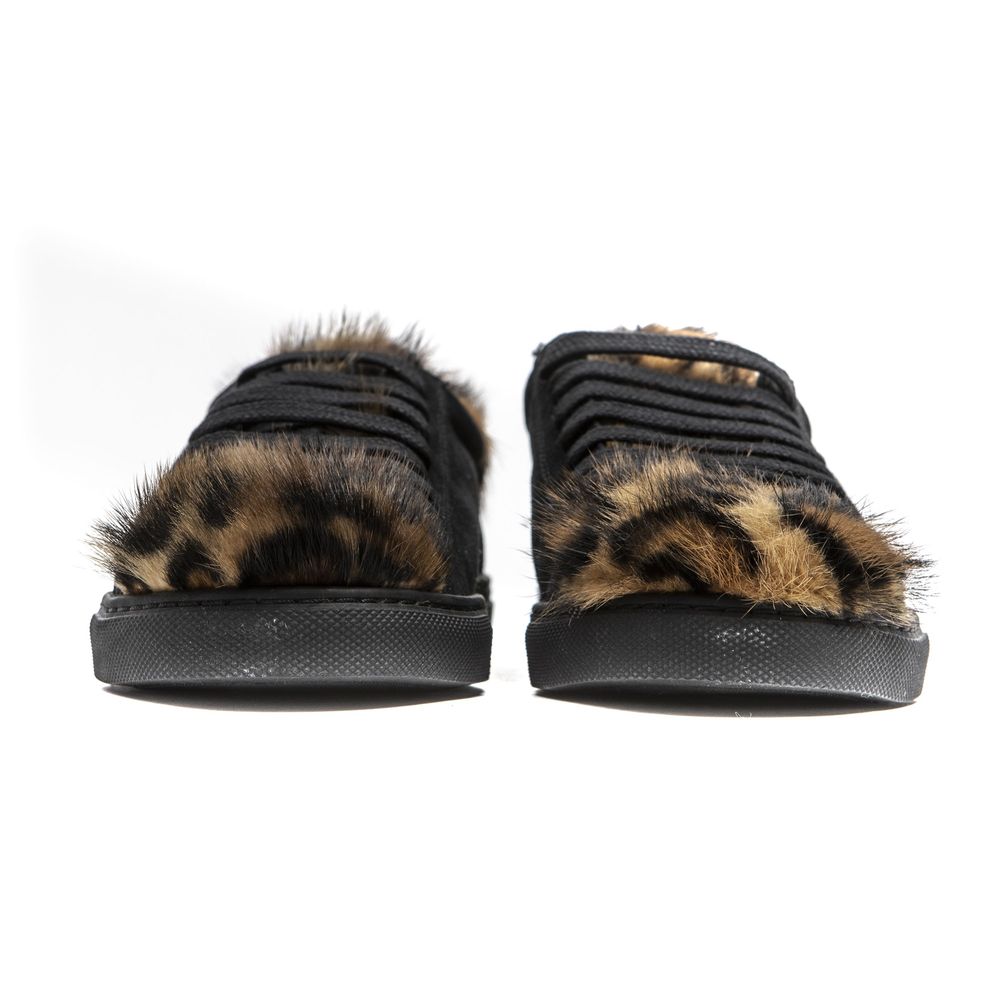 Baskets Mr&Mrs Italy en cuir véritable noir