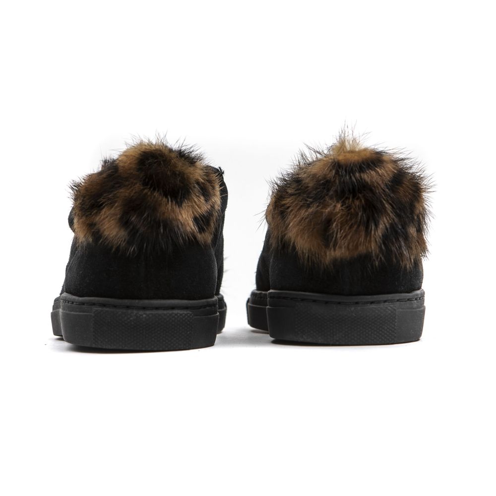 Baskets Mr&Mrs Italy en cuir véritable noir