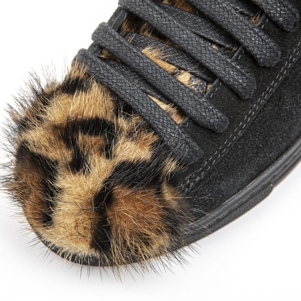 Baskets Mr&Mrs Italy en cuir véritable noir