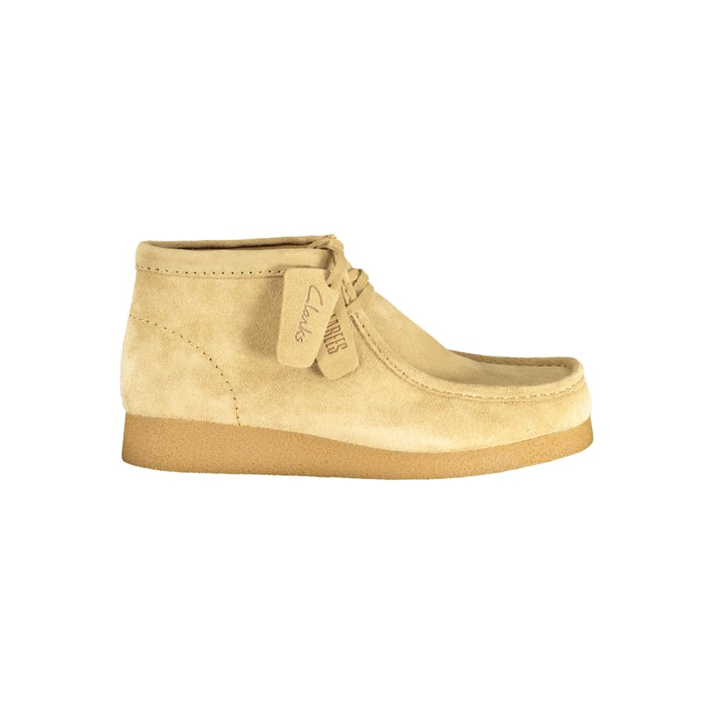 Clarks Beige Leather Men's Sneakers
