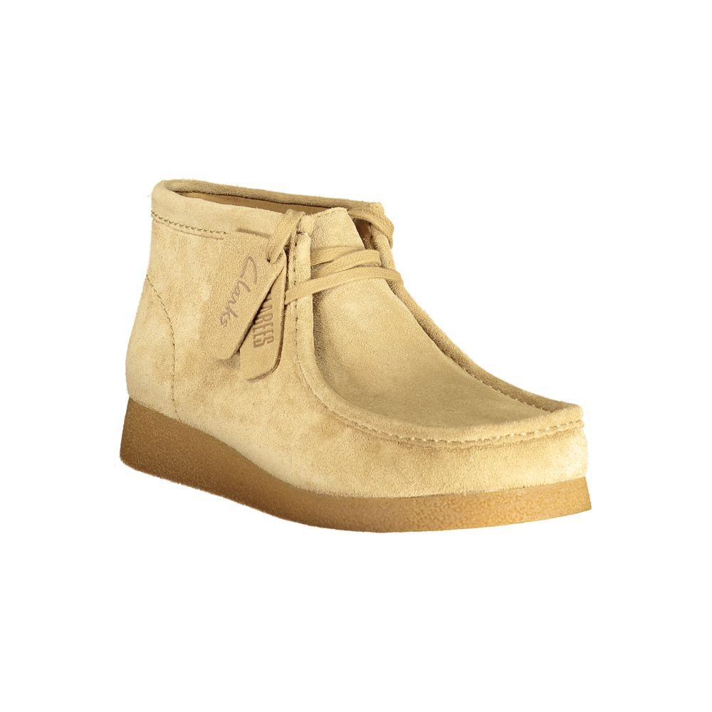 Clarks Beige Leather Men's Sneakers