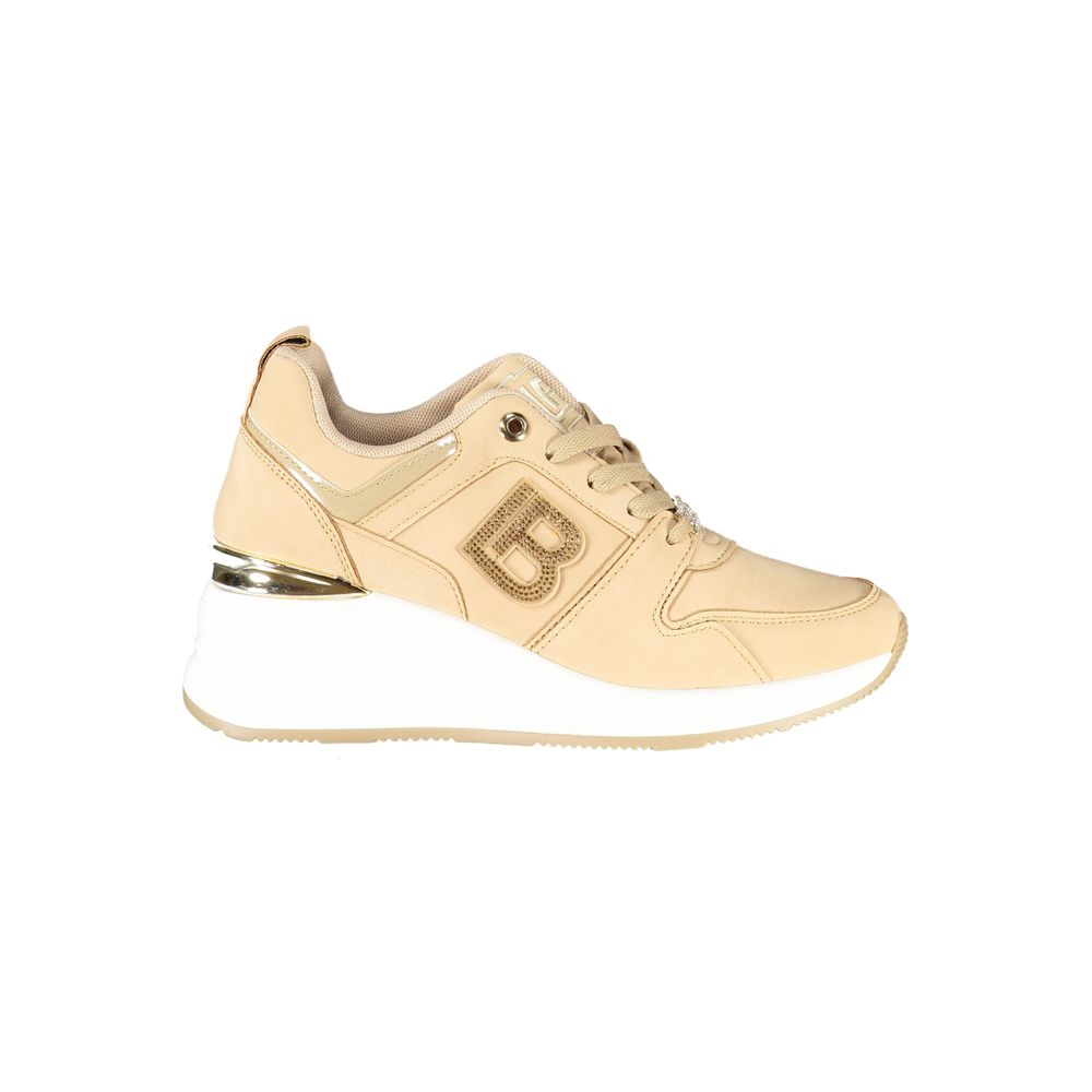 Laura Biagiotti Beige Polyester Athletic Sneakers