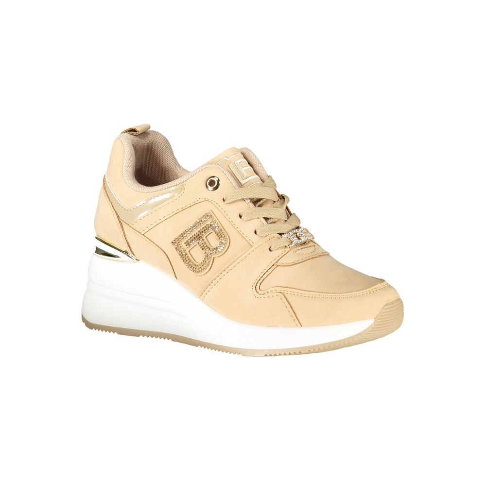 Laura Biagiotti Beige Polyester Athletic Sneakers
