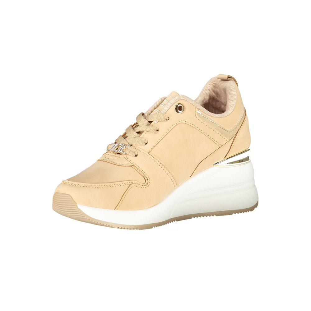 Laura Biagiotti Beige Polyester Athletic Sneakers