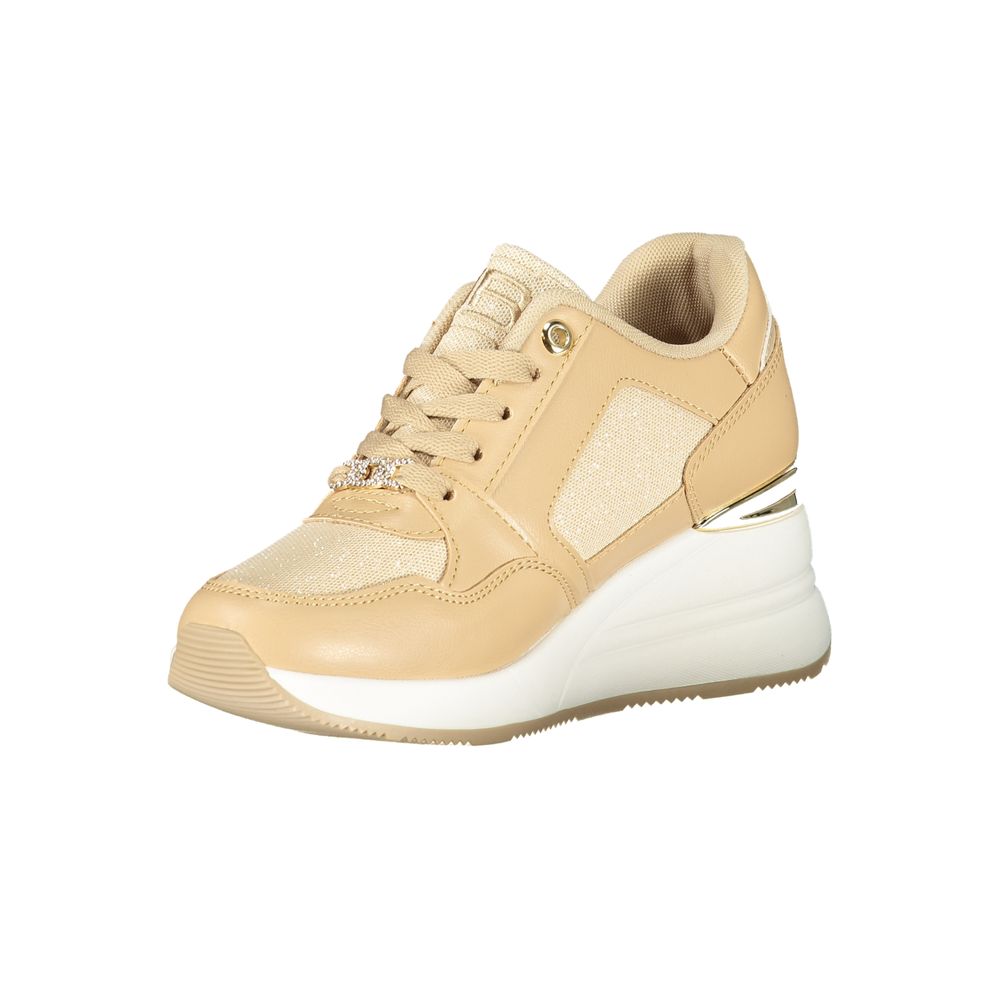 Laura Biagiotti Beige Polyester Athletic Sneakers