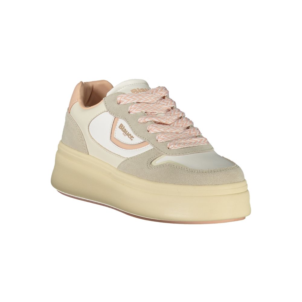 Blauer Bianco Damen-Sneaker aus Polyurethan