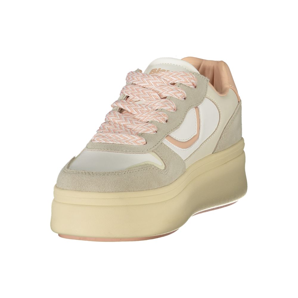 Blauer Bianco Damen-Sneaker aus Polyurethan