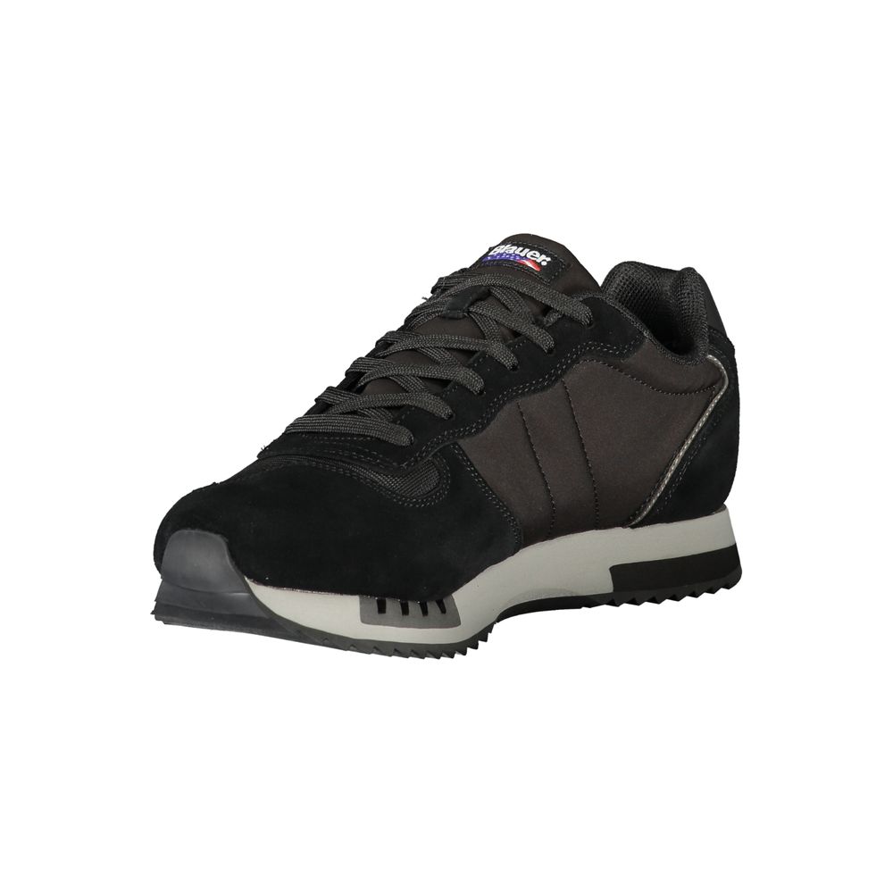 Men's Blue Black Polyurethane Sneakers