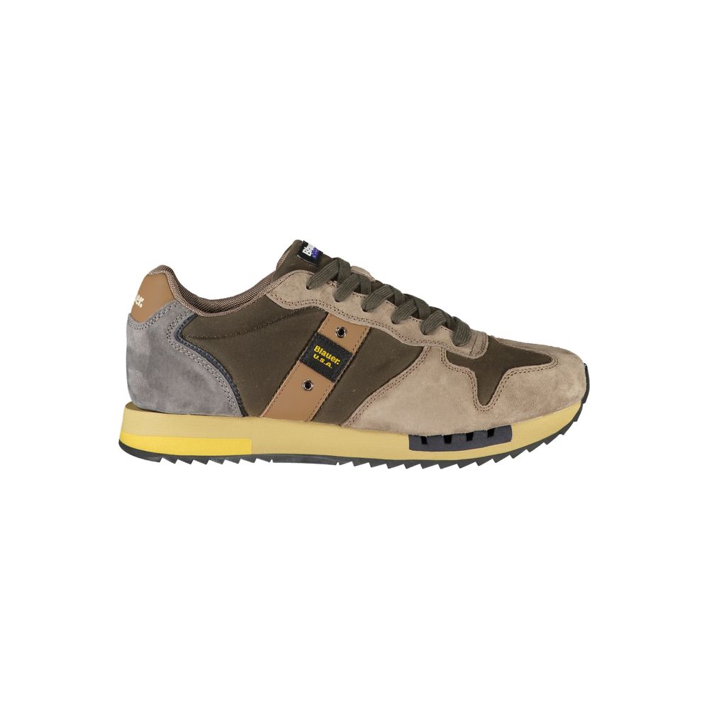 Blauer Grüner Polyester-Sneaker