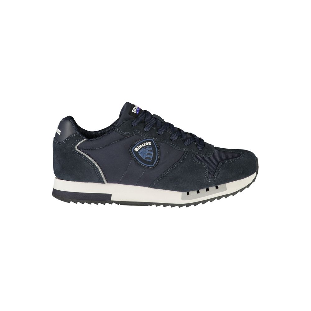 Men's blue polyurethane sneakers