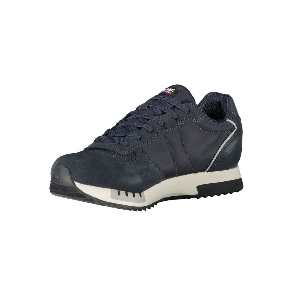 Men's blue polyurethane sneakers