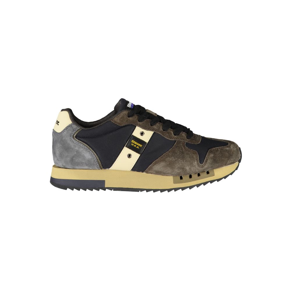 Sneaker bleu en polyuréthane pour homme
