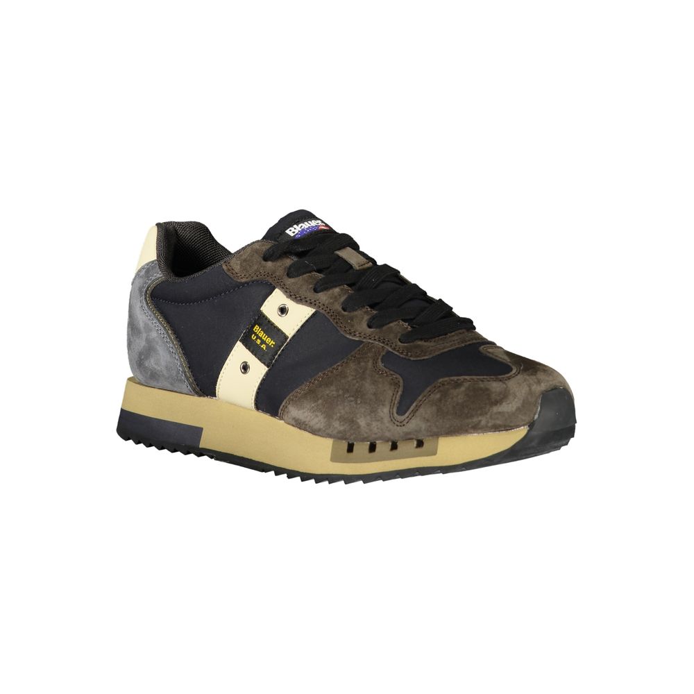 Sneaker bleu en polyuréthane pour homme