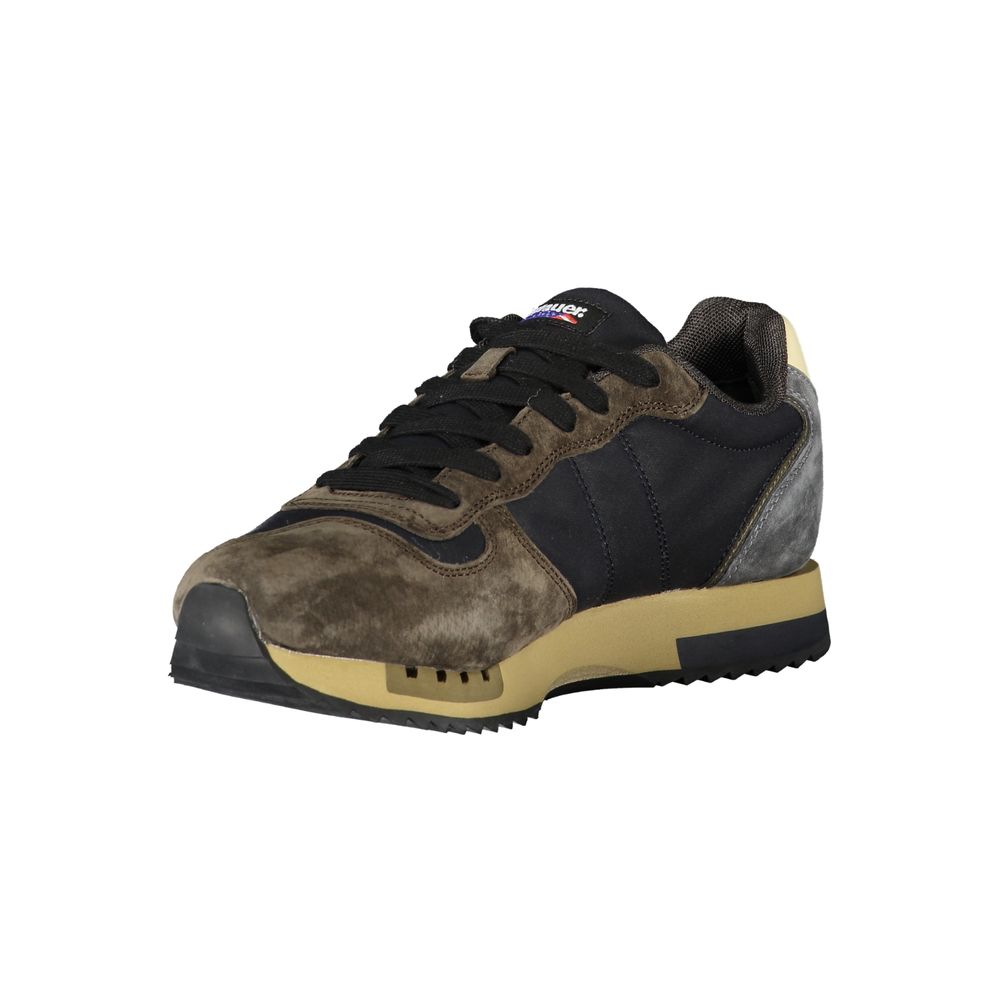 Sneaker bleu en polyuréthane pour homme