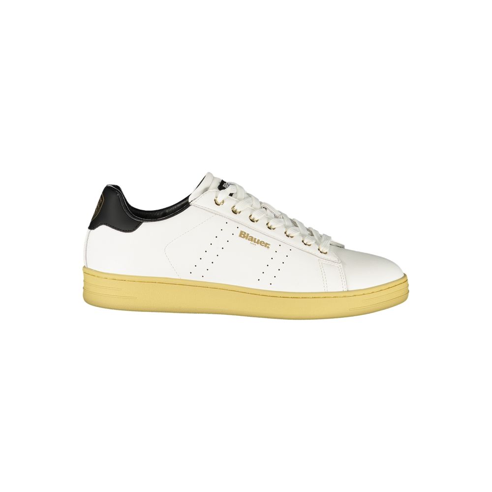 Baskets bleues et blanches en polyuréthane pour homme