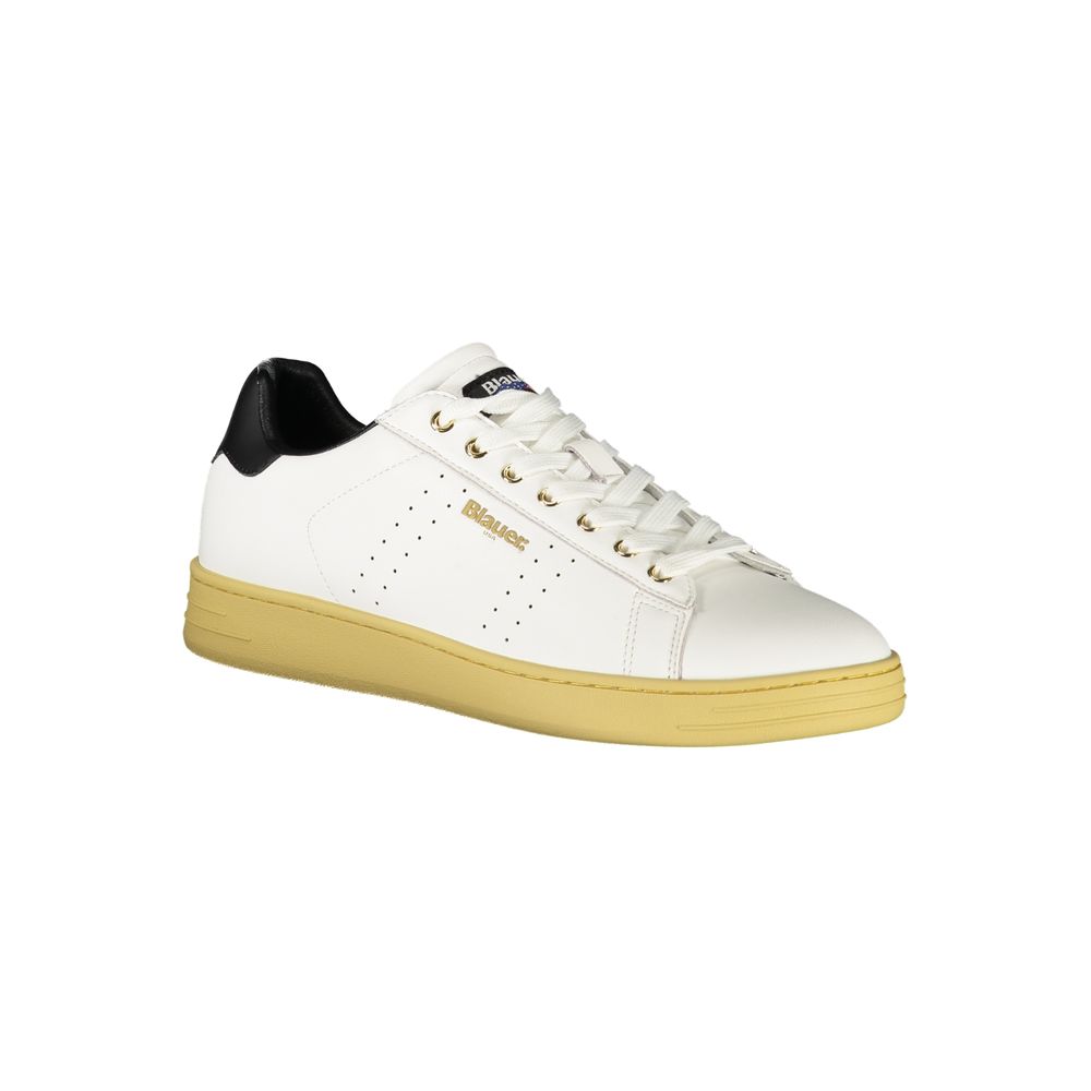Baskets bleues et blanches en polyuréthane pour homme