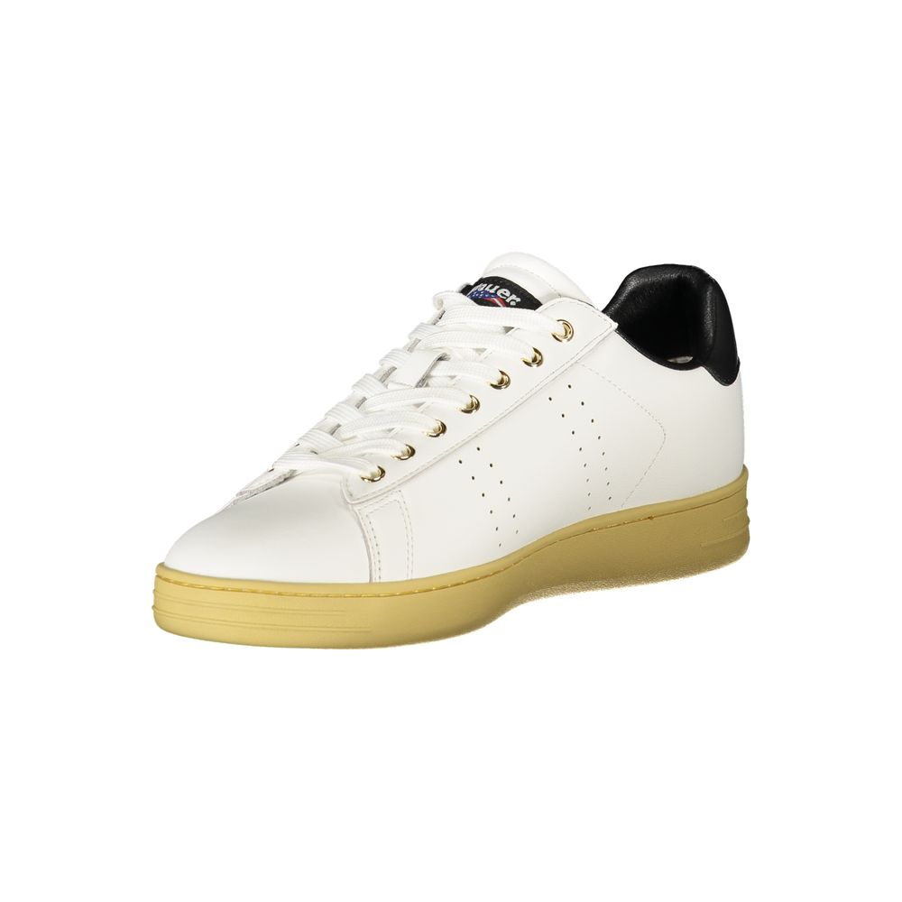 Baskets bleues et blanches en polyuréthane pour homme