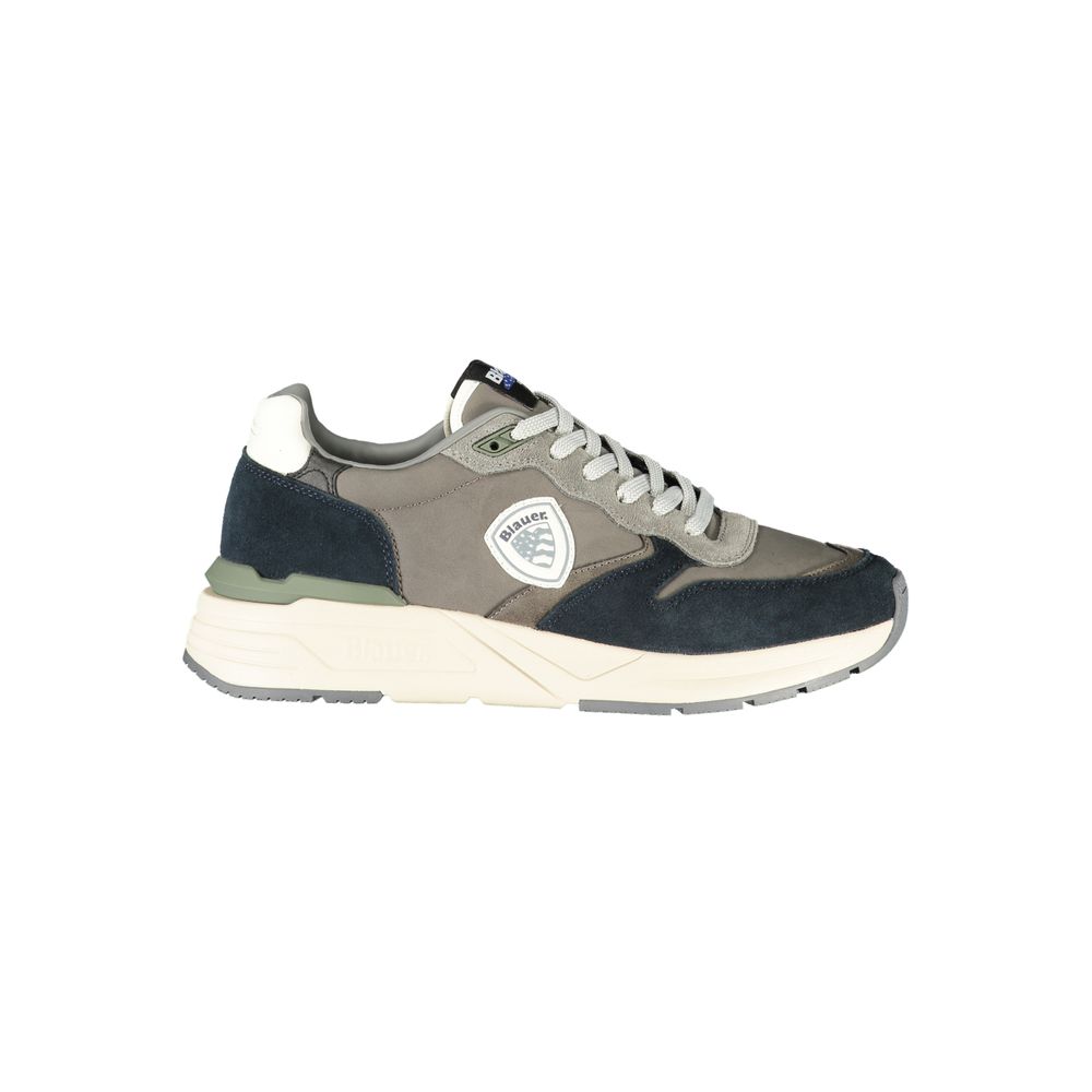 Blauer Graue Sportschuhe aus Polyester