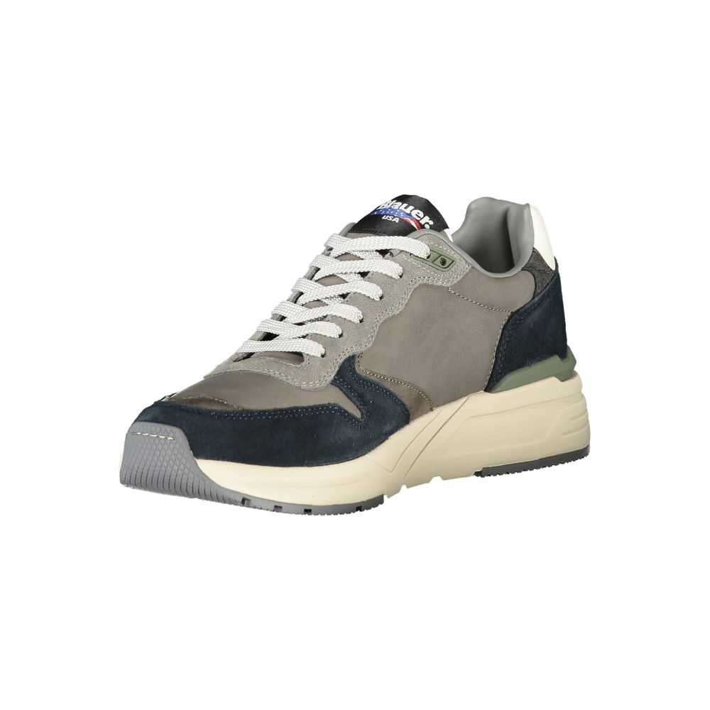 Blauer Graue Sportschuhe aus Polyester