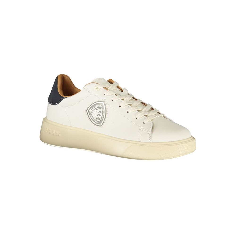 Blauer Weiße Herren-Sneaker aus Polyester
