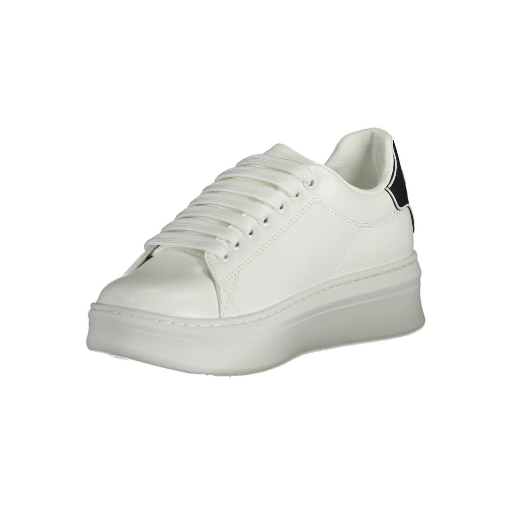 Gaelle Paris White Polyester Sneakers