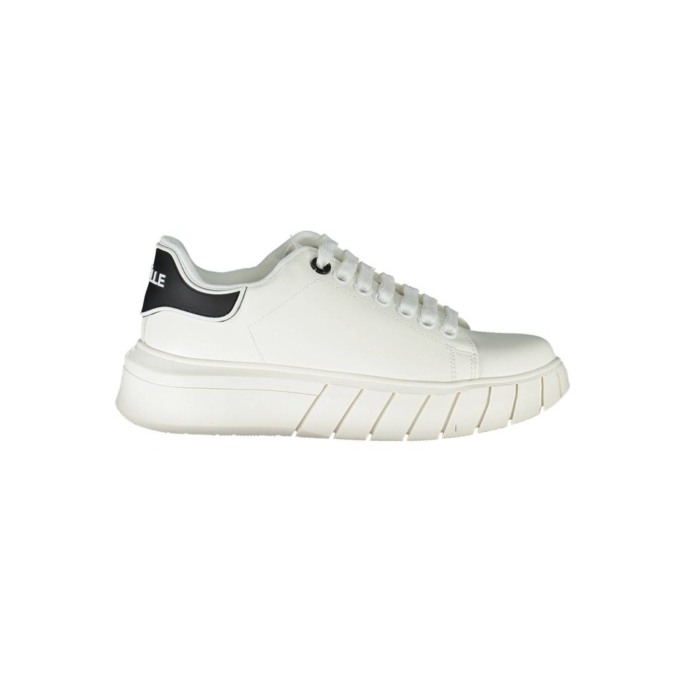 Gaelle Paris White Polyurethane Women's Sneaker