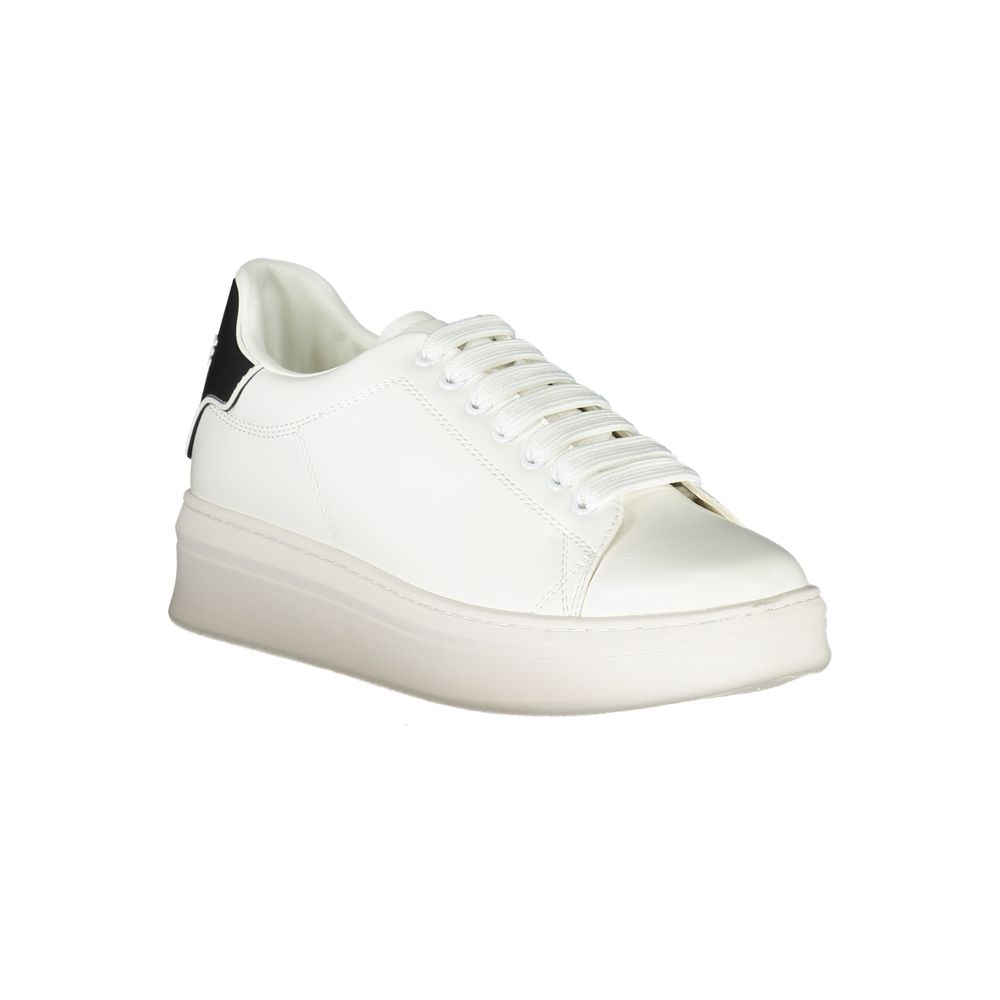 Gaelle Paris Bianco Polyurethan-Sneaker für Herren